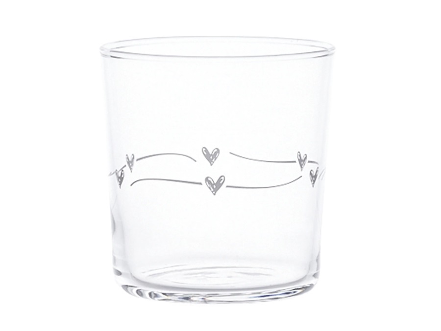 SIMPLE DAY LIVING & LIFESTYLE Bicchiere acqua Festone Cuori