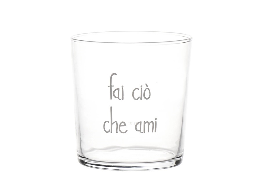 SIMPLE DAY LIVING & LIFESTYLE Bicchiere Fai ciò che ami, 35,5 cl