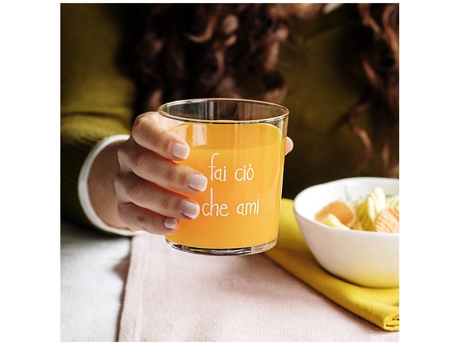 SIMPLE DAY LIVING & LIFESTYLE Bicchiere Fai ciò che ami, 35,5 cl