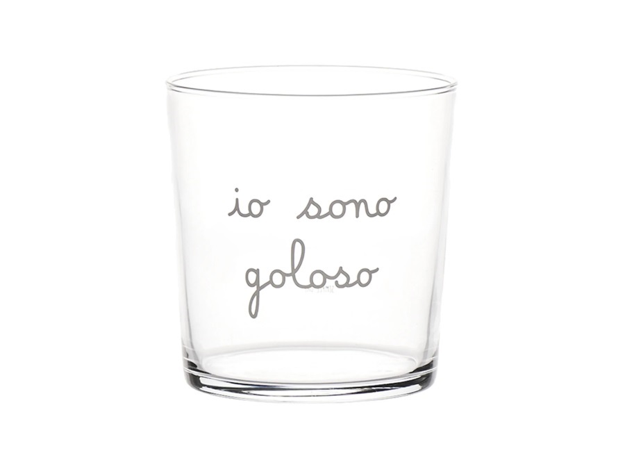 SIMPLE DAY LIVING & LIFESTYLE Bicchiere Io sono goloso, 35,5 cl