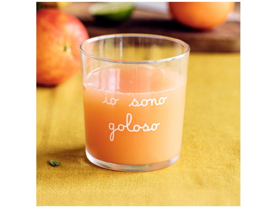 SIMPLE DAY LIVING & LIFESTYLE Bicchiere Io sono goloso, 35,5 cl