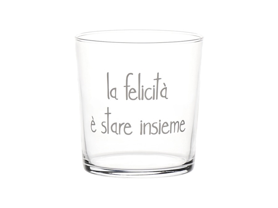 SIMPLE DAY LIVING & LIFESTYLE Bicchiere La felicità è stare insieme, 35,5 cl