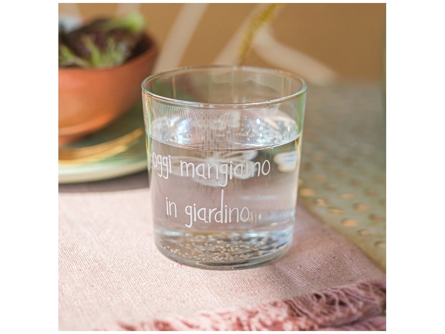 SIMPLE DAY LIVING & LIFESTYLE Bicchiere Mangiare in giardino, 35,5 cl