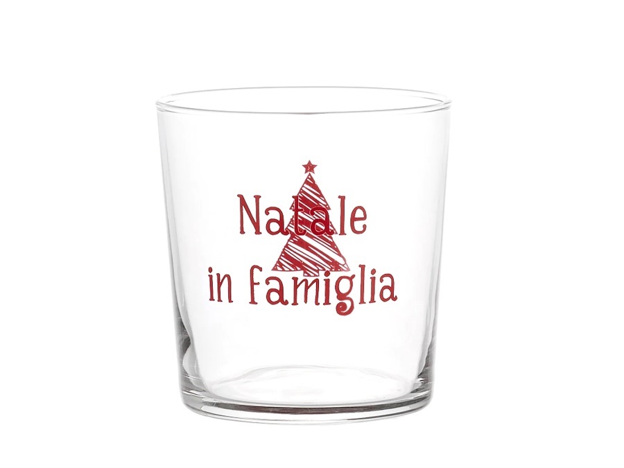 SIMPLE DAY LIVING & LIFESTYLE Bicchiere Natale in famiglia Rosso, 35,5 cl