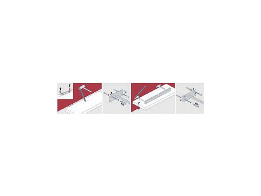 PIRCHER Big boy, mensola in legno, 57x25x5 cm, argento