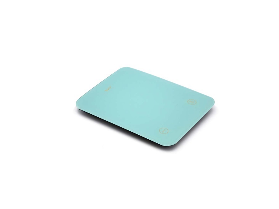 WD LIFESTYLE Bilancia digitale ricaricabile e waterproof azzurra