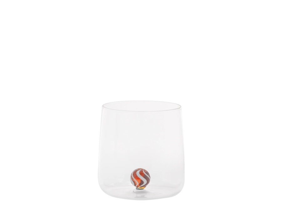 ZAFFERANO S.R.L. Bilia candy, bicchiere tumbler trasparente/ambra 44 cl