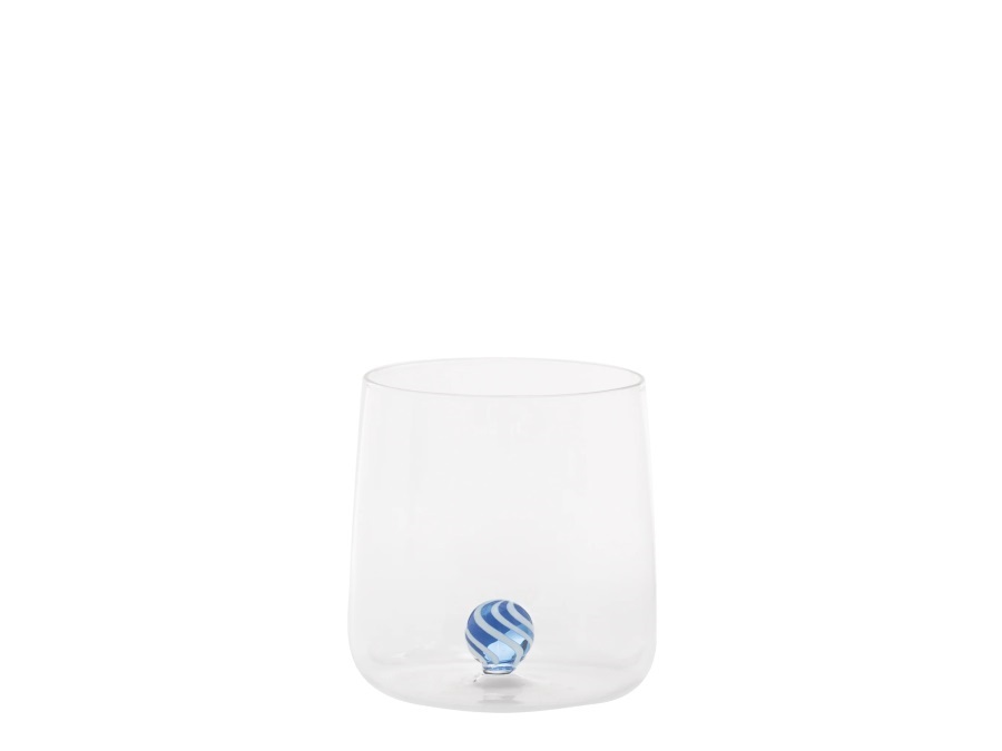 ZAFFERANO S.R.L. Bilia candy, bicchiere tumbler trasparente/blu 44 cl