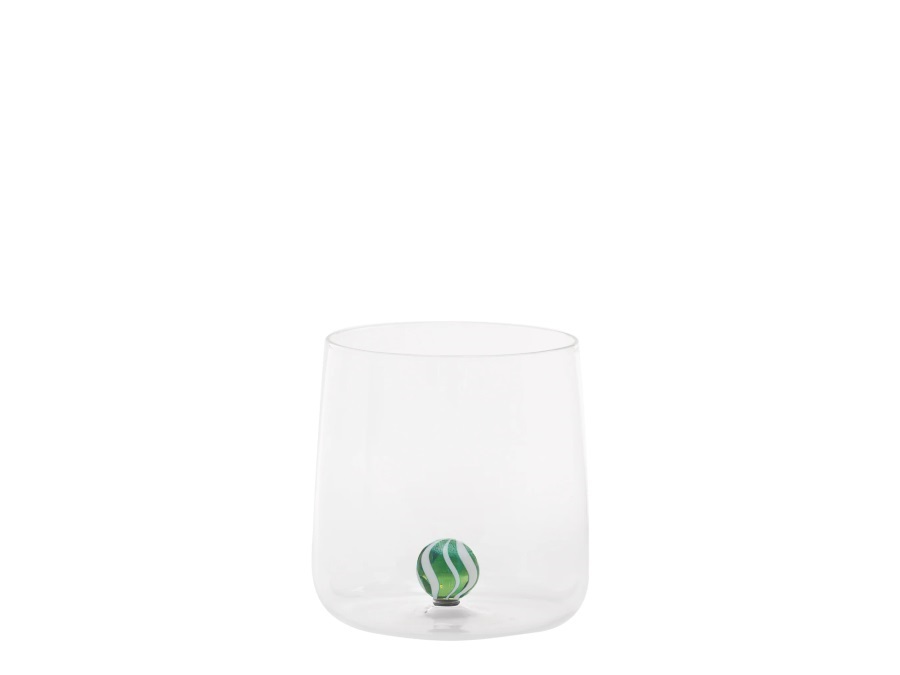 ZAFFERANO S.R.L. Bilia candy, bicchiere tumbler trasparente/verde 44 cl