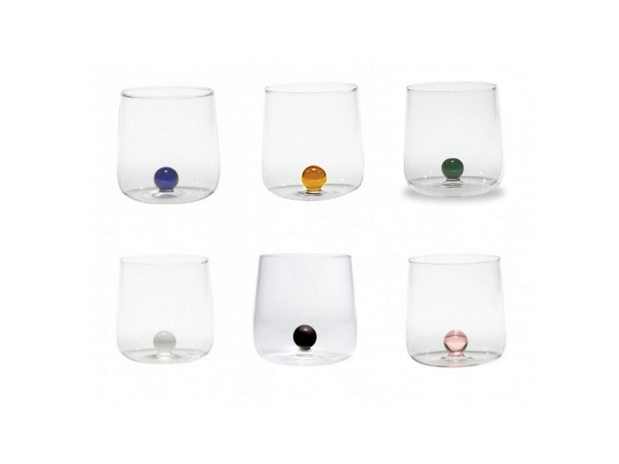 ZAFFERANO S.R.L. Bilia, set 6 bicchieri tumbler colori assortiti