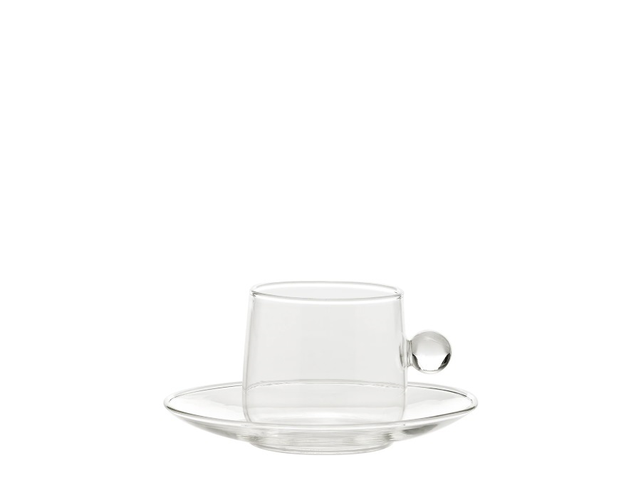 ZAFFERANO S.R.L. Bilia, tazza da tè con piattino trasparente 22 cl