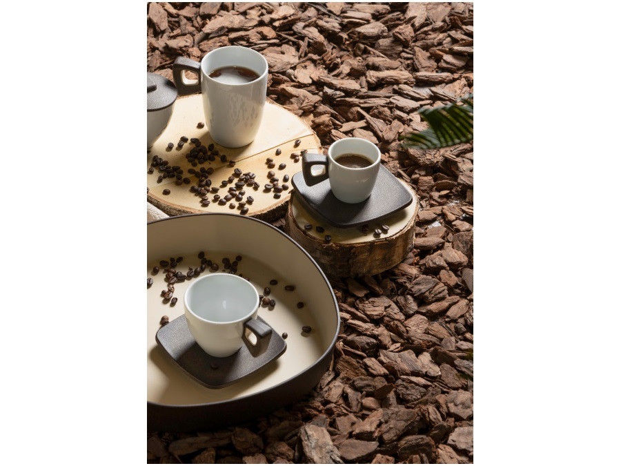 OMADA Bioamo, piatto piano caffè 23,5x23,5xh2 cm
