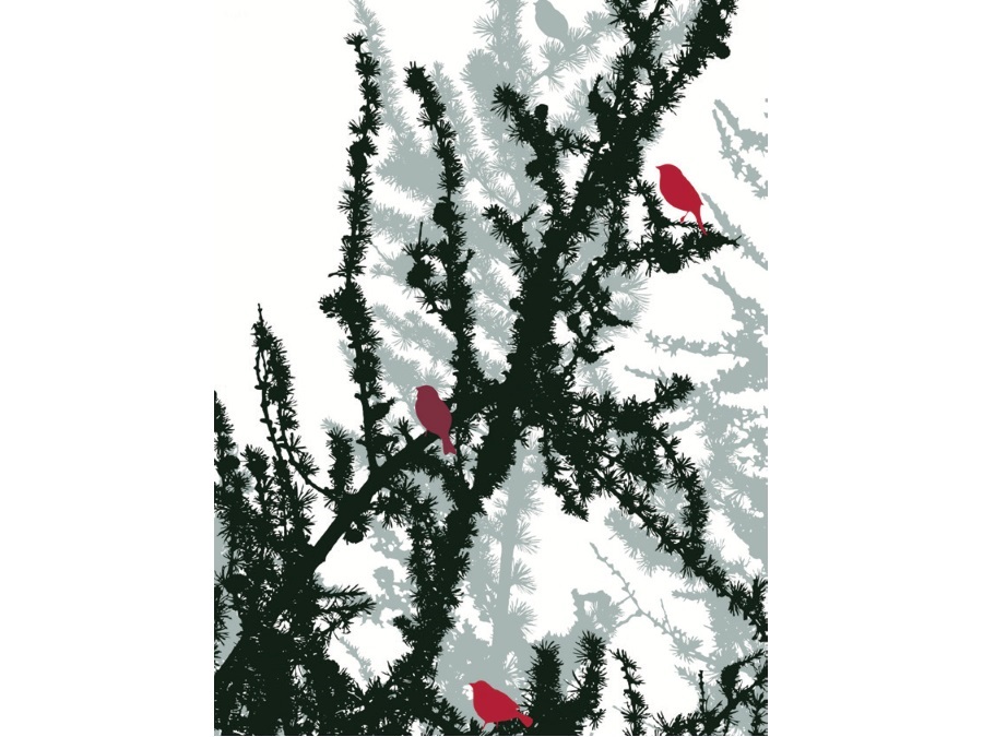 MAISON SUCREE Birds plaid, 140x175