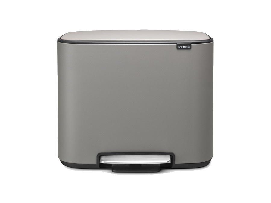 BRABANTIA Bo pedal bin pattumiera 3 x 11 litri - Mineral Concrete Grey