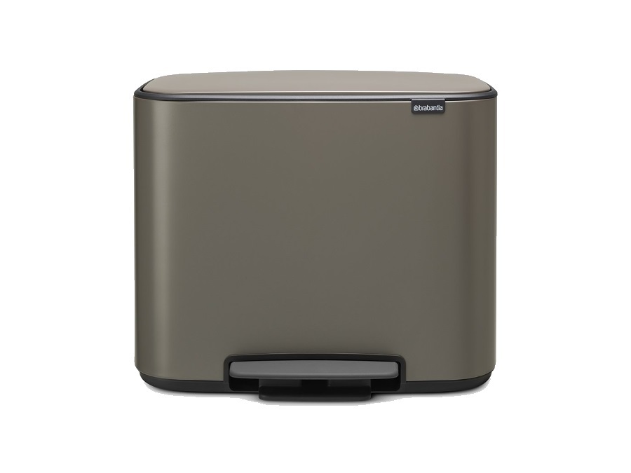 BRABANTIA Bo pedal bin pattumiera 3 x 11 litri - platinum