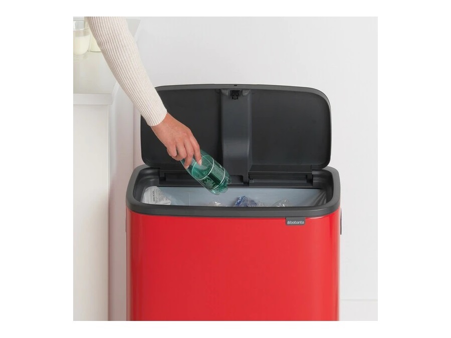 BRABANTIA BO TOUCH BIN pattumiera 60 litri - Passion Red