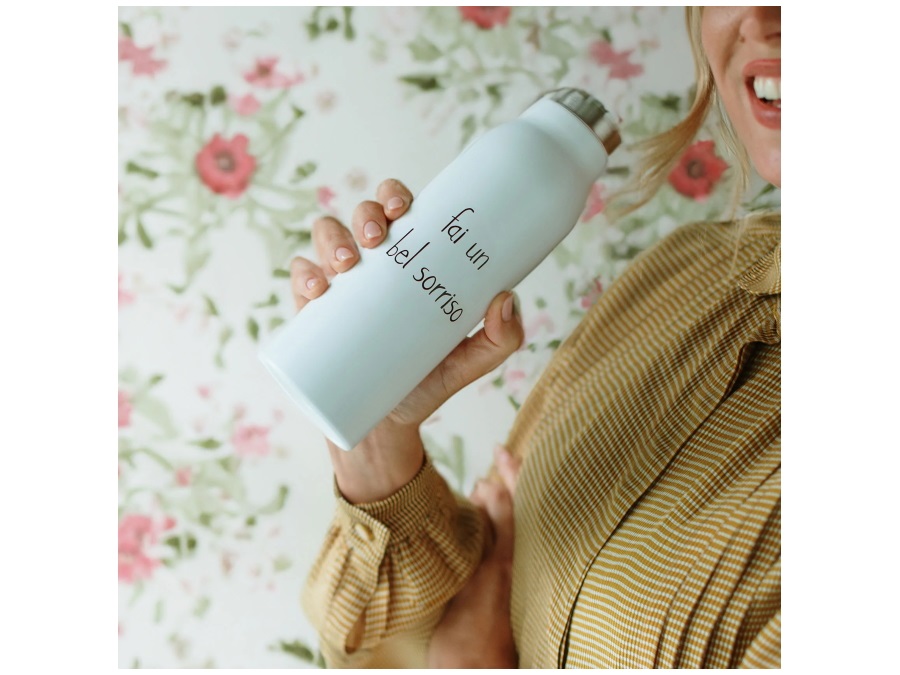 SIMPLE DAY LIVING & LIFESTYLE Borraccia termica Fai un bel sorriso - 0,5 l
