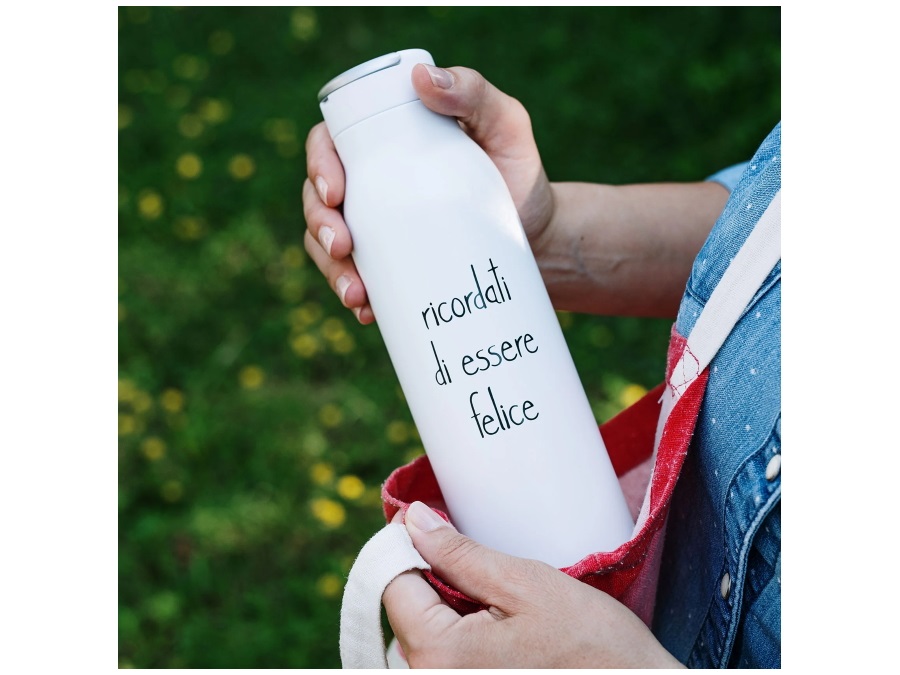 SIMPLE DAY LIVING & LIFESTYLE Borraccia termica Ricordati di essere felice - 0,5 l
