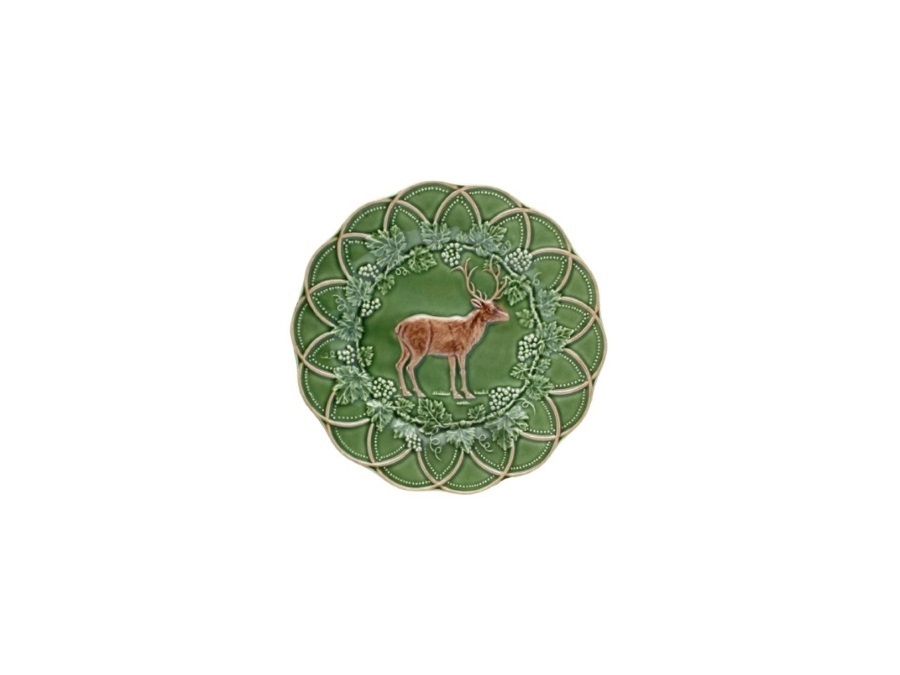 BORDALLO PINHEIRO Bosque, piatto cervo 24 cm
