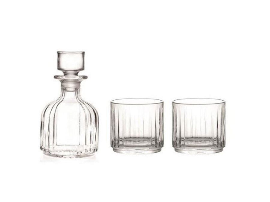 Brandani gift group s.a.s. bottiglia fusion e bicchieri crystal glass