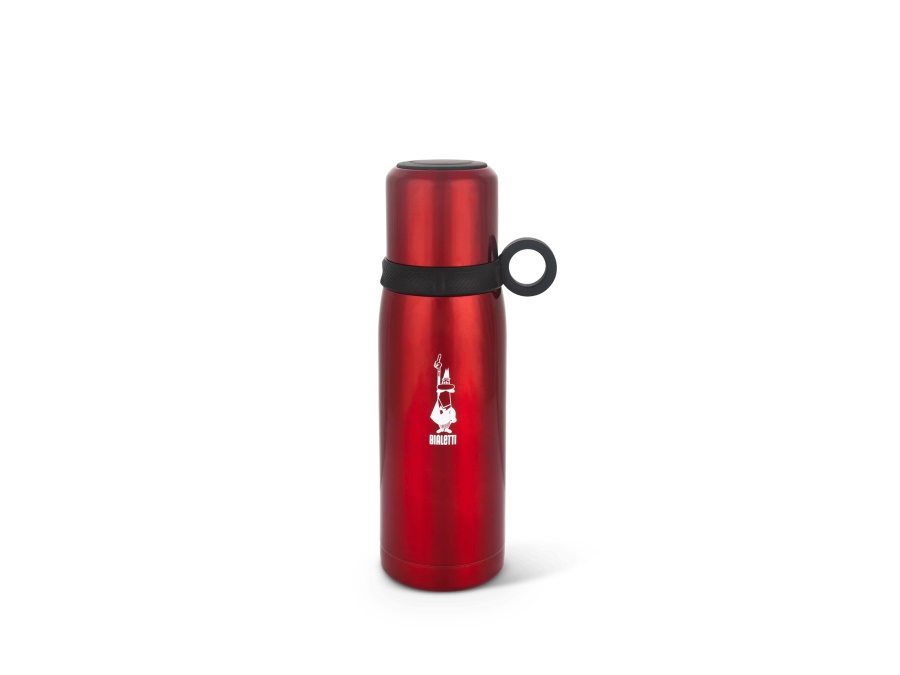 BIALETTI INDUSTRIE Bottiglia Termica con Coperchio-Tazza rossa 460 ml