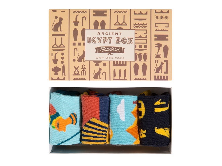 MOUSTARD Box eGYPT, 4 paia di calzini 41-46