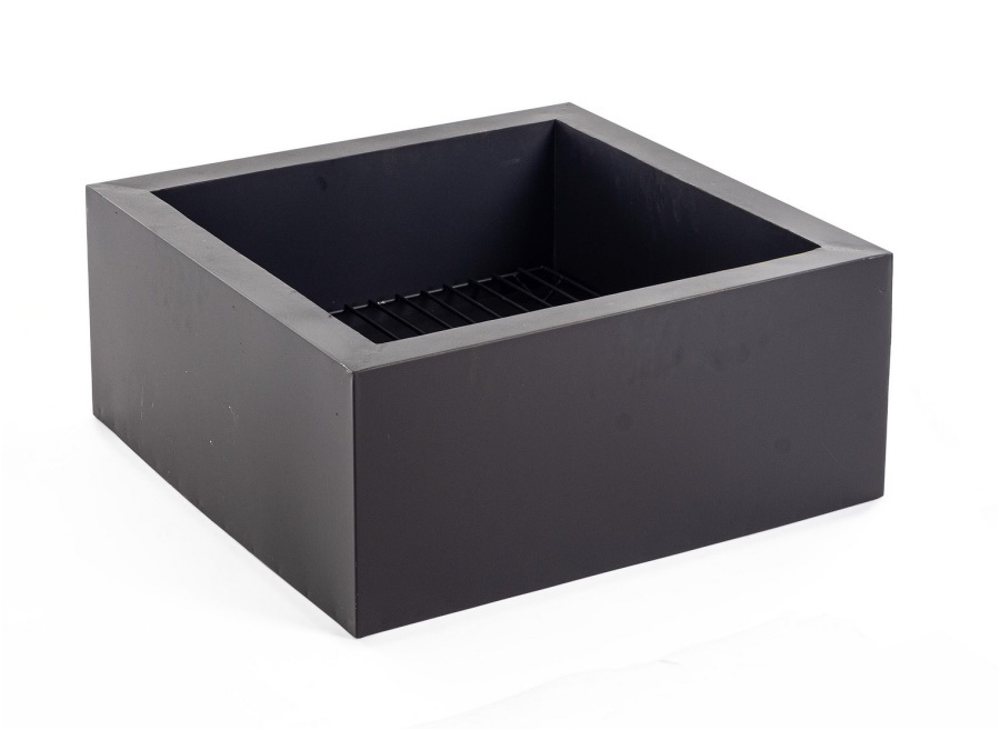 BIZZOTTO Braciere nebraska quadrato basso, 60x60x26h cm, nero