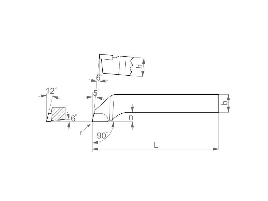 FERVI SPA Brasato per sfacciare - MISURA L 100 mm - b 12 mm - h 12 mm