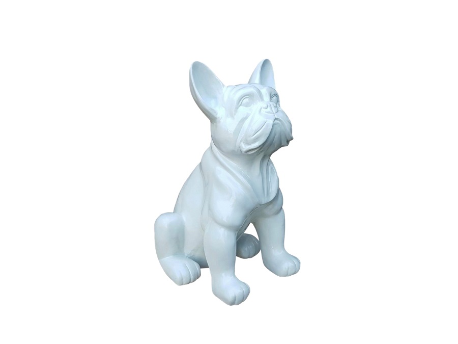 STOOBZ DESIGN Bulldog pop, 37 cm, bianco