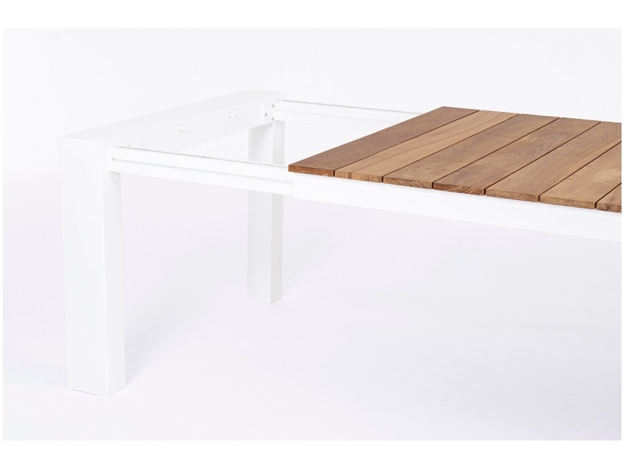 BIZZOTTO Cameron, tavolo allungabile bianco 253/319/384X110