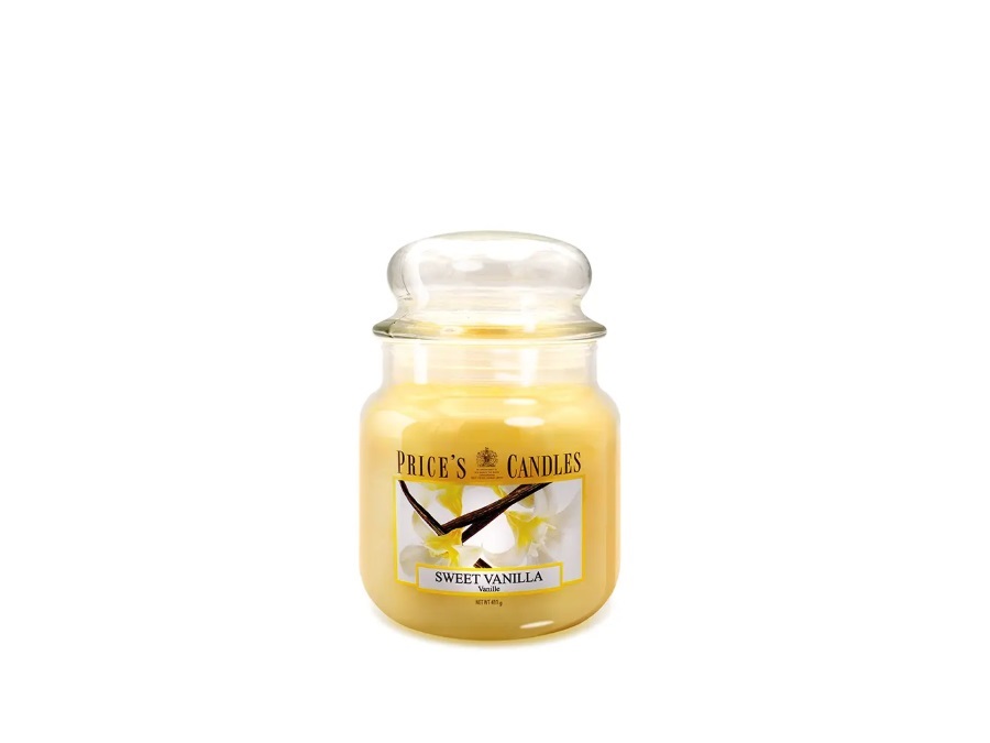 PRICE'S CANDLES Candela giara media 411 g - sweet vanilla