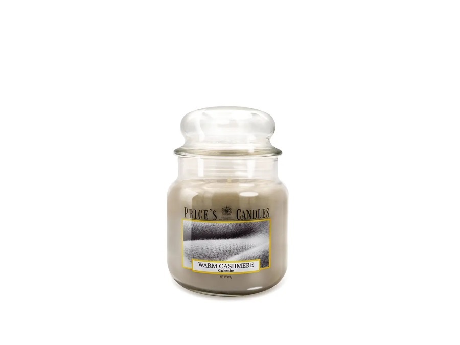 PRICE'S CANDLES Candela giara media 411 g - warm cashmere