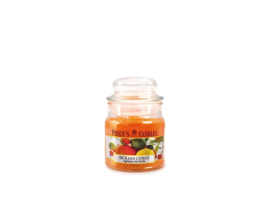 PRICE'S CANDLES Candela giara piccola 100 g - sicilian citrus