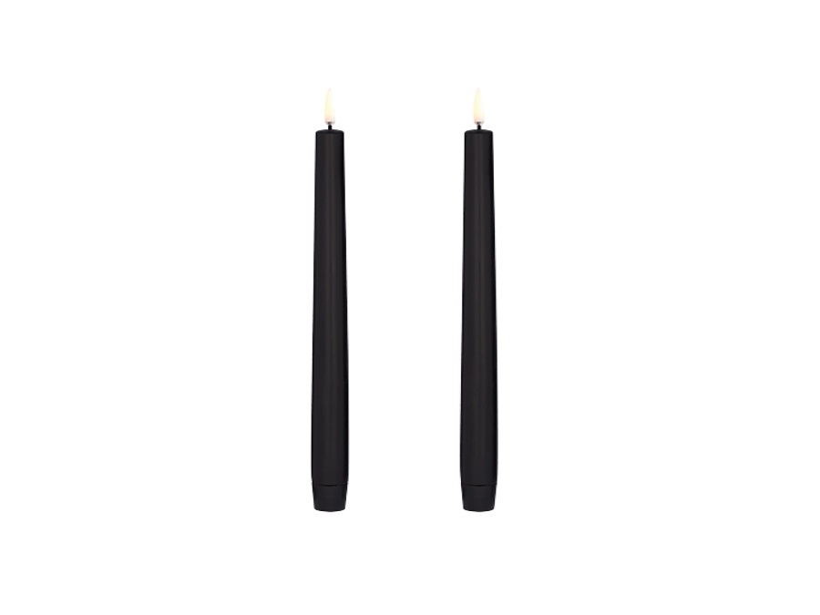 UYUNI LIGHTING Candele led forest black, 2,5x28, 2 pezzi