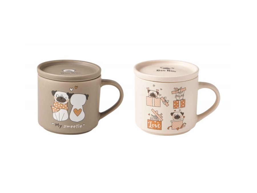 BRANDANI GIFT GROUP S.A.S. CANI, MUG 2PZ NEW BONE CHINA