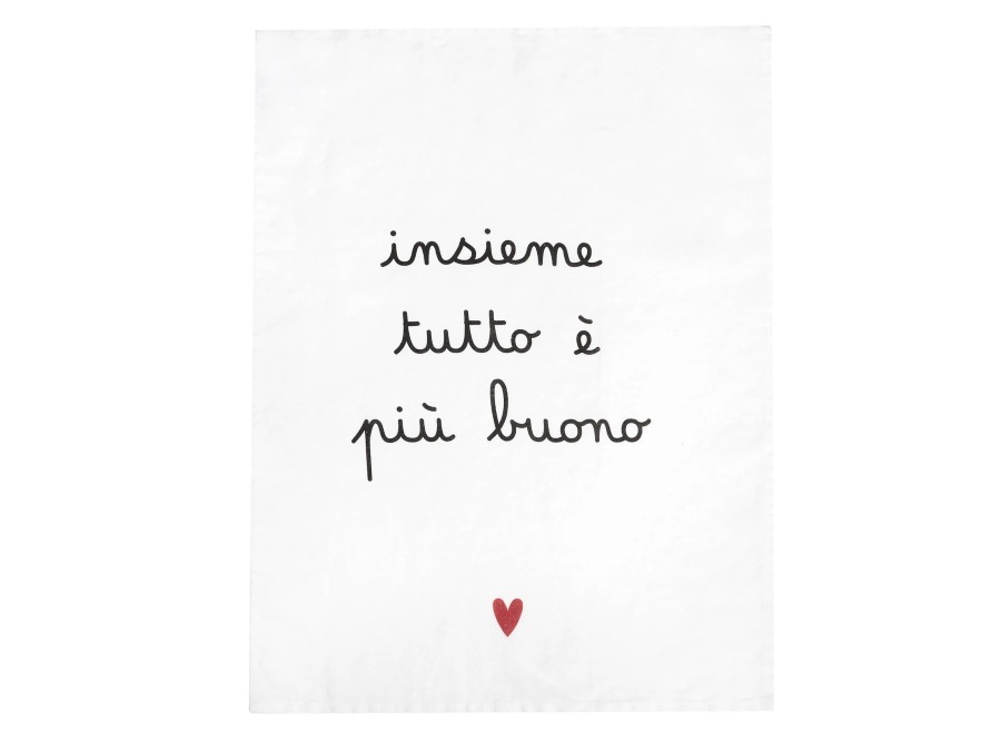 SIMPLE DAY LIVING & LIFESTYLE Canovaccio lino 50x68 cm, Insieme è tutto più buono