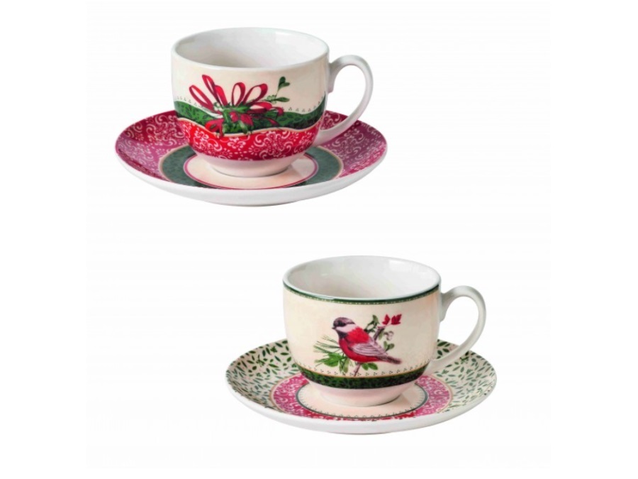 BRANDANI GIFT GROUP S.A.S. CANTICO, TAZZA THE SET 2 PZ NEW BONE CHINA