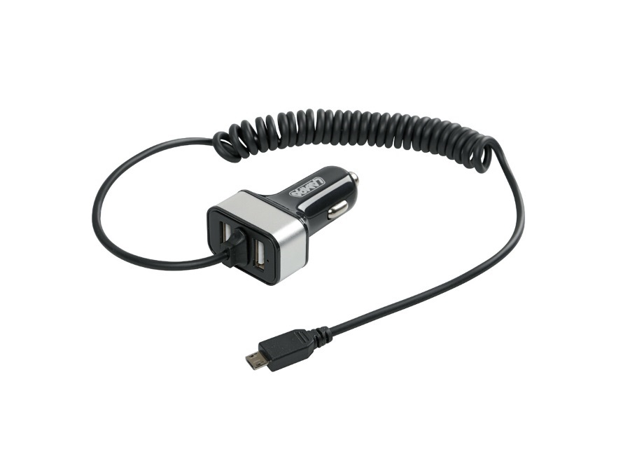 LAMPA Caricabatteria Micro Usb con 2 porte Usb - 2400 mA - 12/24V