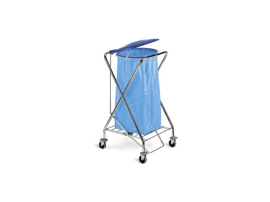 TTS Carrello dust con pedale, 120 litri