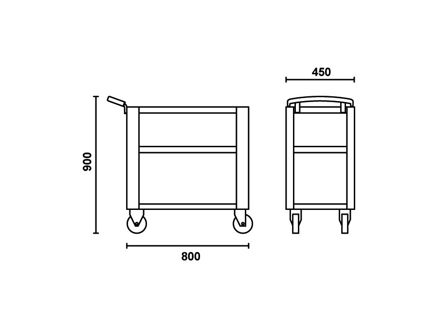 BETA UTENSILI Carrello light, grigio