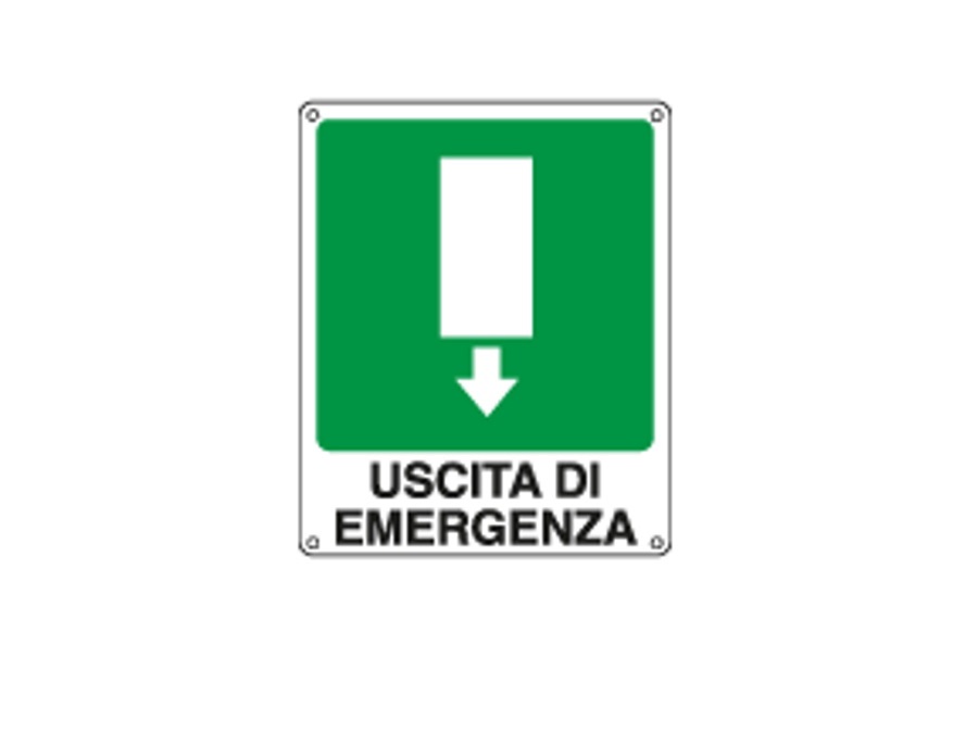 CARTELLI SEGNALATORI Cartello adesivo, EasyFix, "uscita di emergenza" 25X31 CM