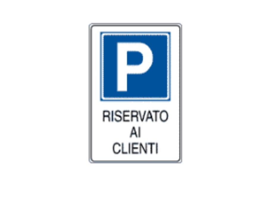 CARTELLI SEGNALATORI Cartello alluminio, EasyFix, "Parcheggio riservato clienTI" 30X45 CM