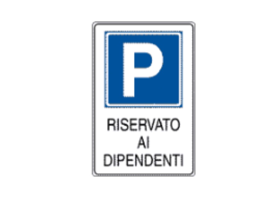 CARTELLI SEGNALATORI Cartello alluminio, EasyFix, "Parcheggio riservato dipENDENTI" 30X45 CM