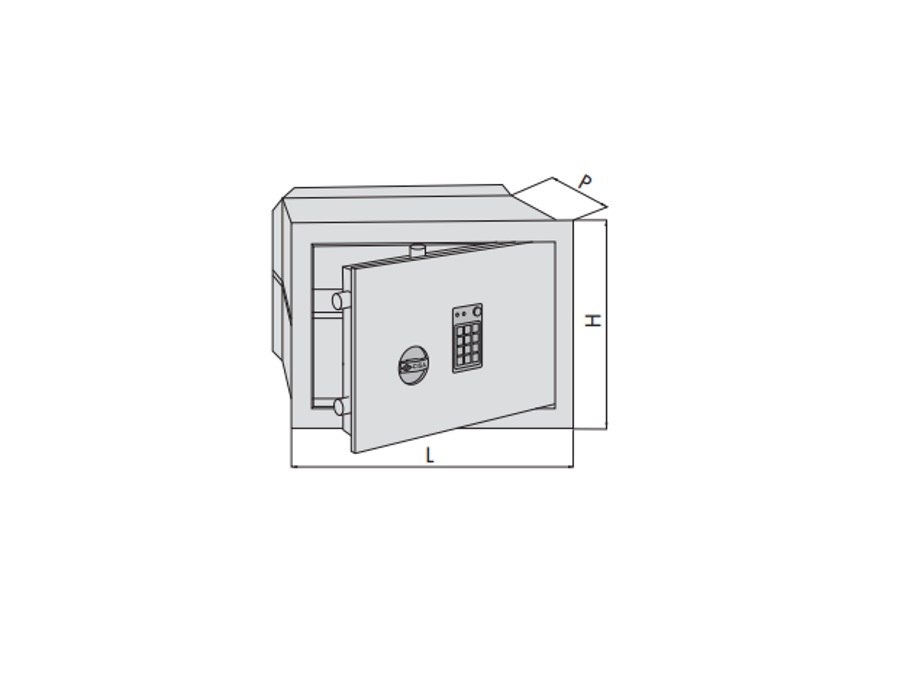 CISA CASSAFORTE DA MURARE CON COMBINATORE ELETTRONICO DGT VISION COD. 82710 32 0