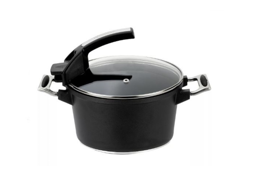 PENSOFAL Casseruola con due manici e coperchio in vetro, suprema - DIAMETRO 20 cm