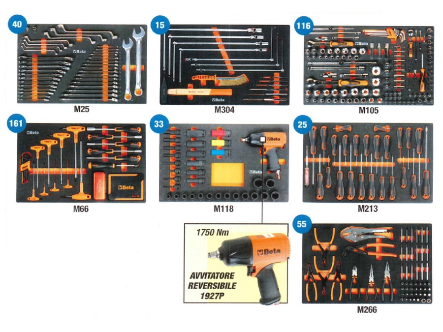 BETA UTENSILI Cassettiera beta rsc24/8 arancione + 445 utensili automotive