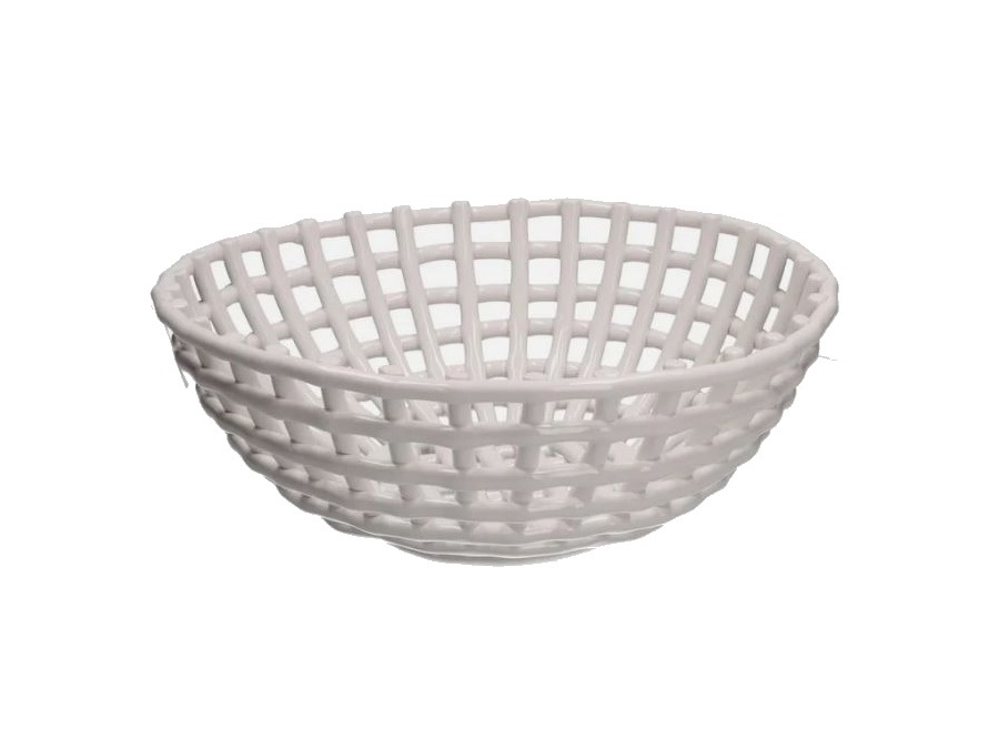 RITUALI DOMESTICI Catturata, centrotavola Ø 32 cm, bianco