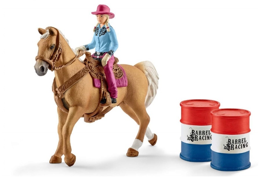 SCHLEICH Cavallo da rodeo con cowgirl