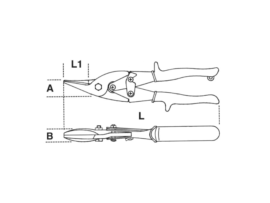 BETA UTENSILI Cesoia a doppia leva lame diritte, 250 mm