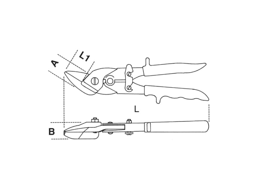 BETA UTENSILI Cesoia a doppia leva per tagli diritti e destrorsi, 240 mm